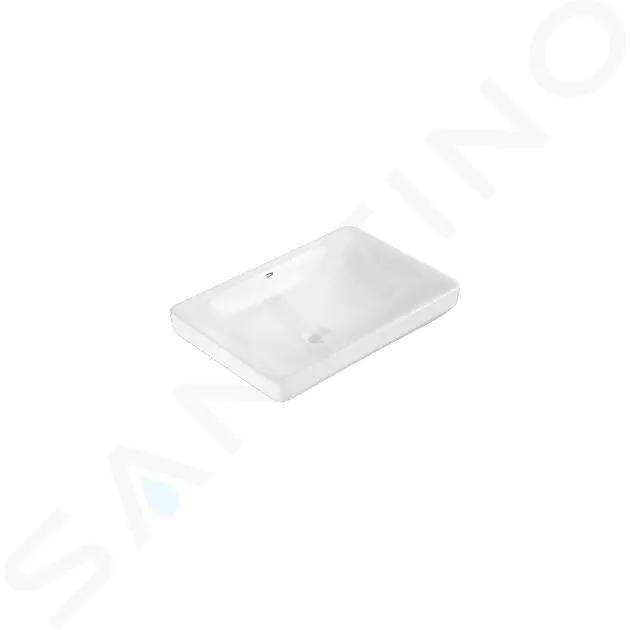 Grohe Euro Ceramic Umývadlo na dosku 60x40 cm, s prepadom, bez otvoru na batériu, alpská biela