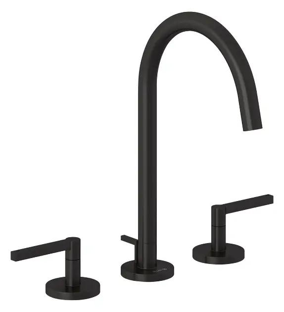 Kludi Nova Fonte Umývadlová batéria s výpusťou, 3-otvorová inštalácia, brúsený Gunmetal