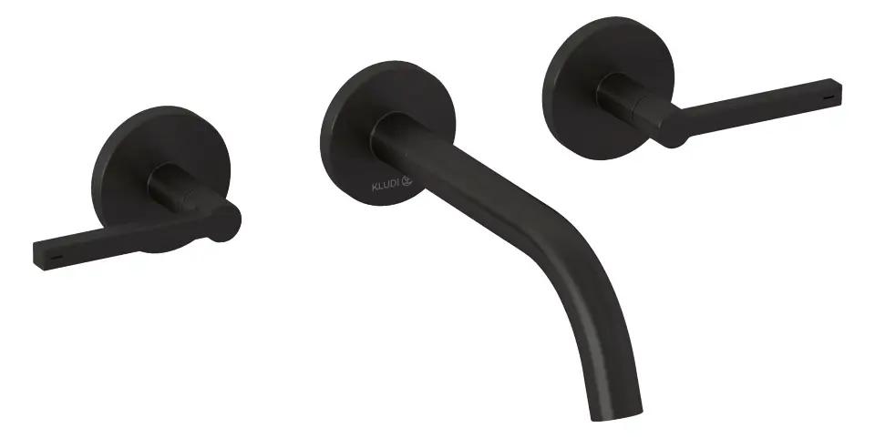 Kludi Nova Fonte Umývadlová batéria pod omietku, 3-otvorová inštalácia, s telesom, brúsený Gunmetal