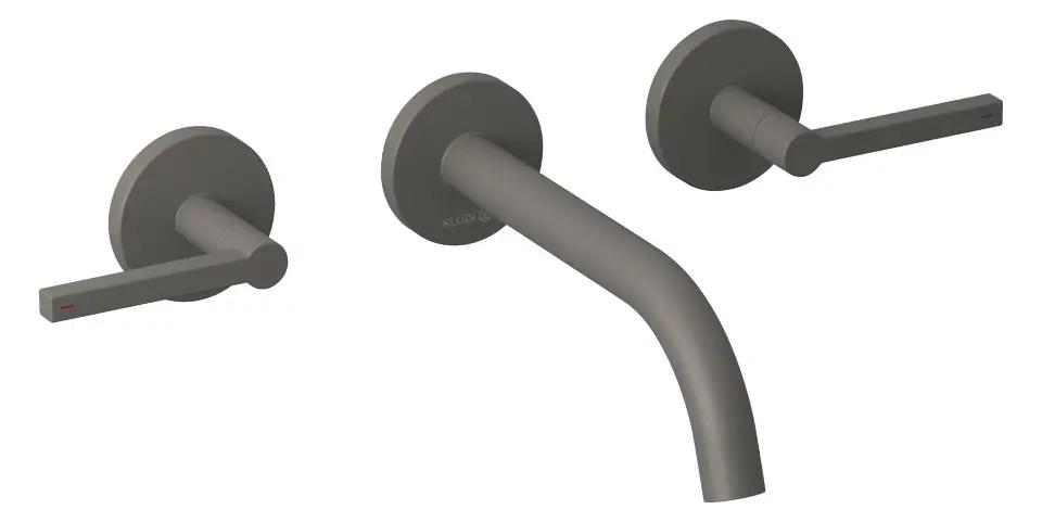 Kludi Nova Fonte Umývadlová batéria pod omietku, 3-otvorová inštalácia, s telesom, matná sivá