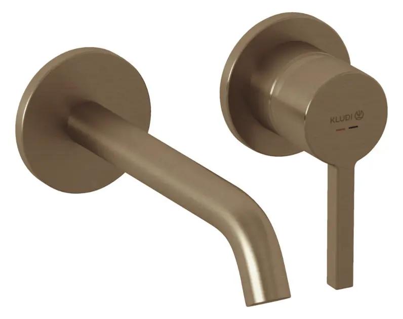Kludi Nova Fonte Umývadlová batéria pod omietku, 2-otvorová inštalácia, kefovaný bronz