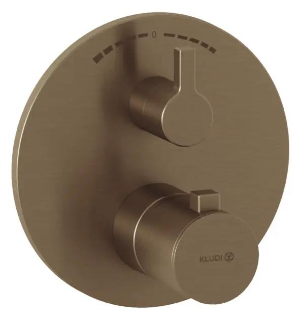 Kludi Nova Fonte Termostatická batéria pod omietku, na 2 spotrebiče, kefovaný bronz Kludi Nova Fonte Termostatická batéria pod omietku, na 2 spotrebiče, kefovaný bronz