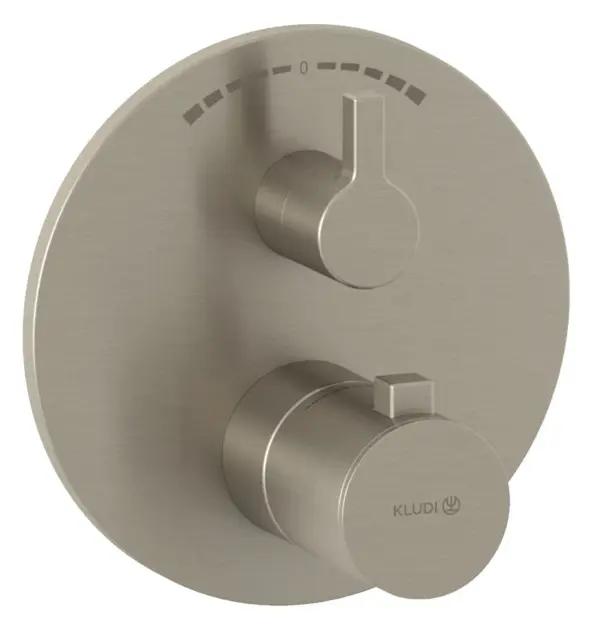Kludi Nova Fonte Termostatická batéria pod omietku, na 2 spotrebiče, kefovaný nikel