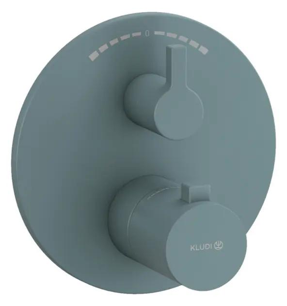 Kludi Nova Fonte Termostatická batéria pod omietku, na 2 spotrebiče, matná petrolejová