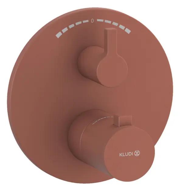 Kludi Nova Fonte Termostatická batéria pod omietku, na 2 spotrebiče, matná tehlová