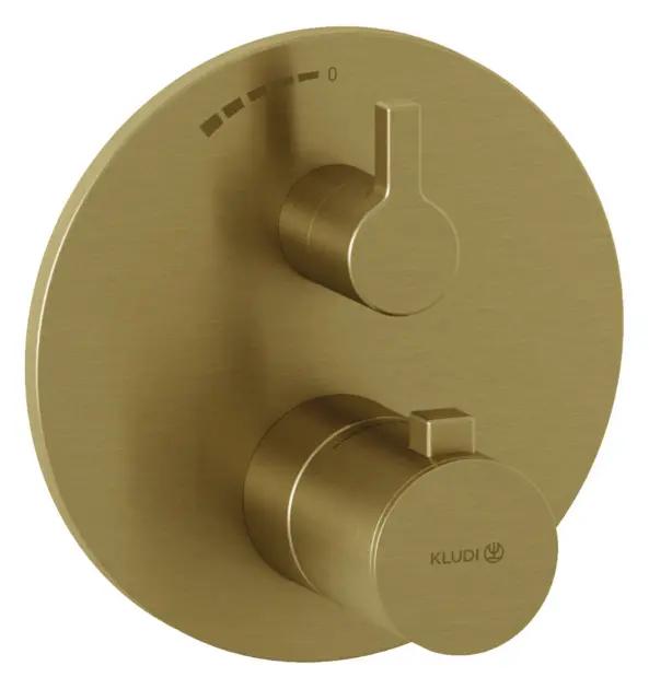 Kludi Nova Fonte Termostatická sprchová batéria pod omietku, kefované zlato Kludi Nova Fonte Termostatická sprchová batéria pod omietku, kefované zlato
