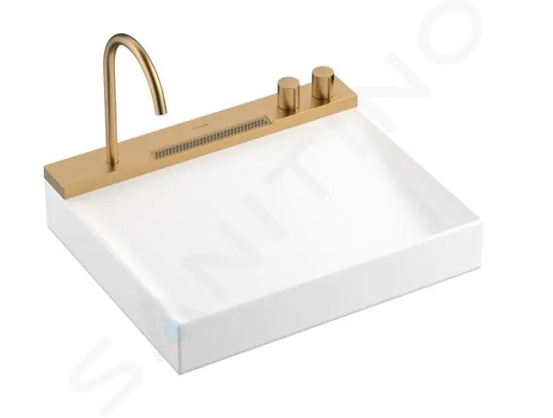 Hansgrohe Avalegra Umývadlo 58x48 cm, s termostatickou batériou a spŕškou, 2 prúdy, bez prepadu, kefovaný bronz