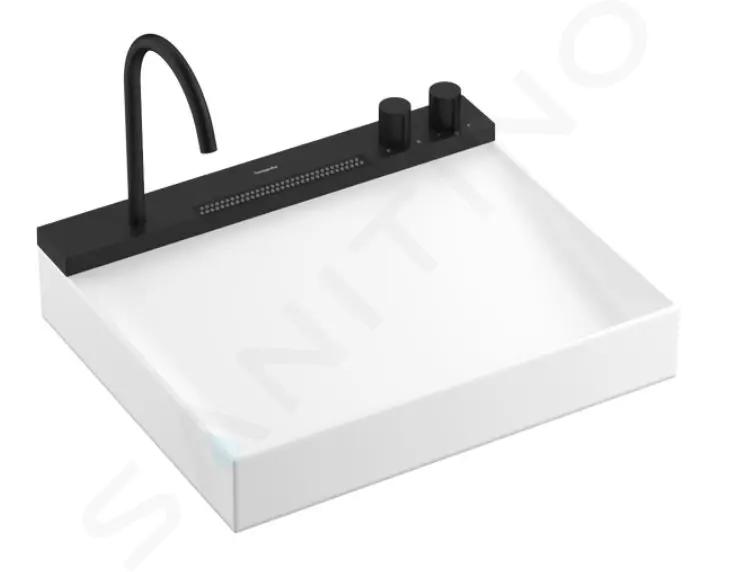 Hansgrohe Avalegra Umývadlo 58x48 cm, s termostatickou batériou a spŕškou, 2 prúdy, bez prepadu, matná čierna