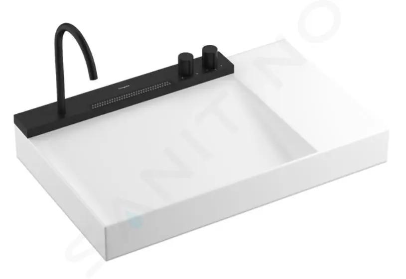 Hansgrohe Avalegra Umývadlo 78x48 cm, s termostatickou batériou a spŕškou, 2 prúdy, bez prepadu, matná čierna