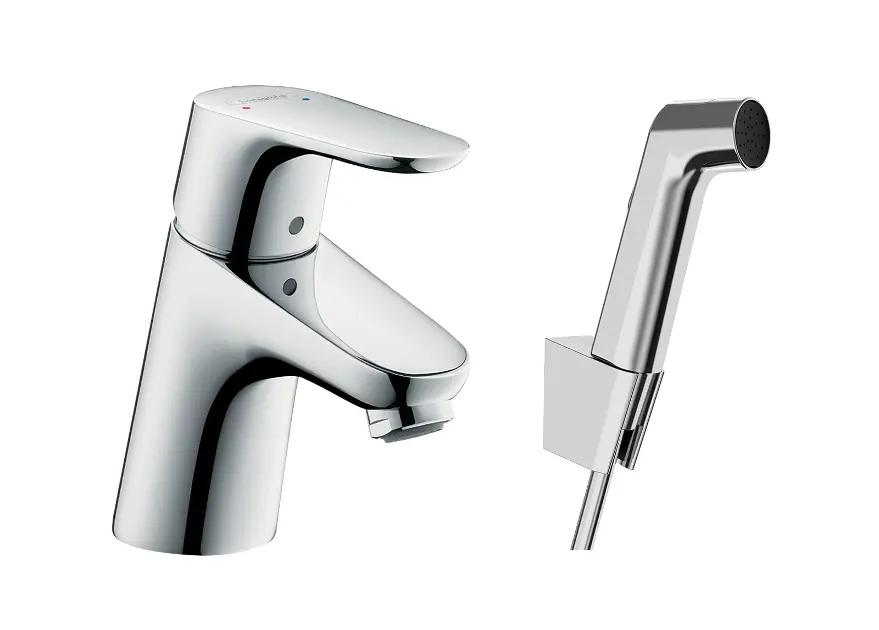 Hansgrohe Focus E2 Súprava pákovej batérie 70 s bidetovou spŕškou a sprchovou hadicou, chróm