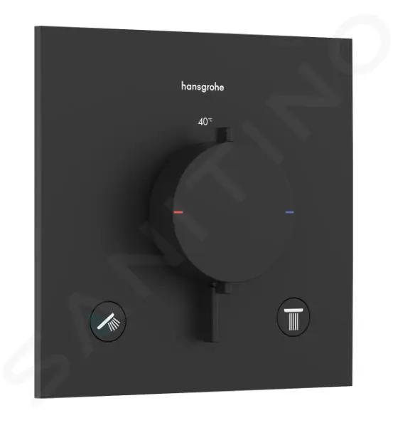 Hansgrohe Ecostat Comfort E Termostatická batéria pod omietku, na 2 spotrebiče, matná čierna