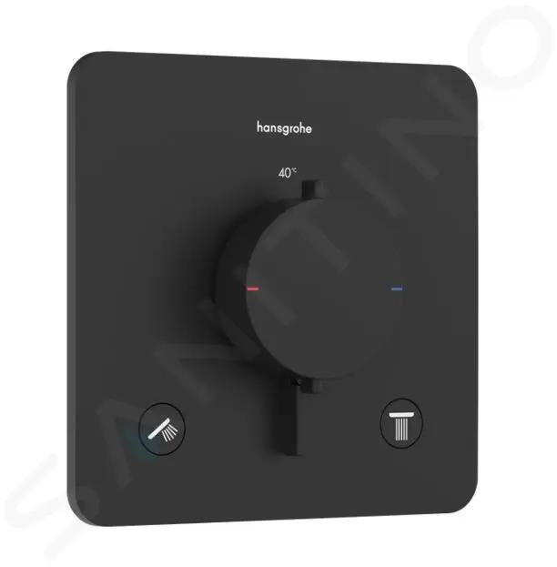 Hansgrohe Ecostat Comfort Q Termostatická batéria pod omietku, na 2 spotrebiče, matná čierna