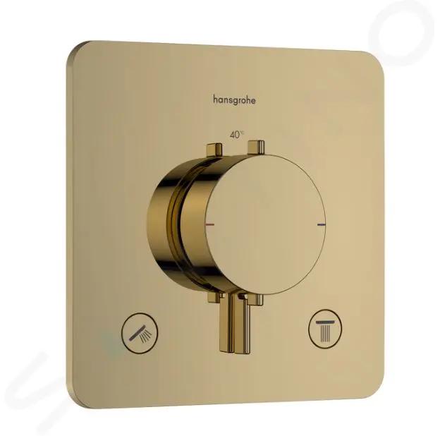 Hansgrohe Ecostat Comfort Q Termostatická batéria pod omietku, na 2 spotrebiče, leštený vzhľad zlata