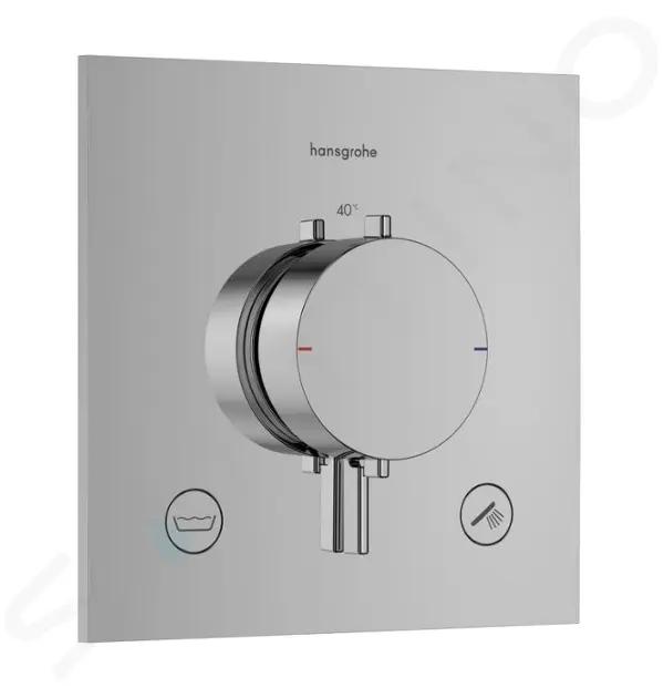 Hansgrohe Ecostat Comfort E Termostatická batéria pod omietku, na 2 spotrebiče, chróm