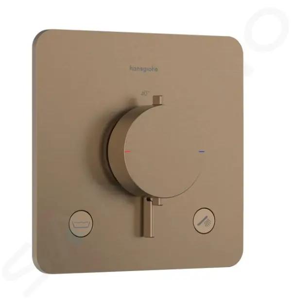 Hansgrohe Ecostat Comfort Q Termostatická batéria pod omietku, na 2 spotrebiče, kefovaný bronz