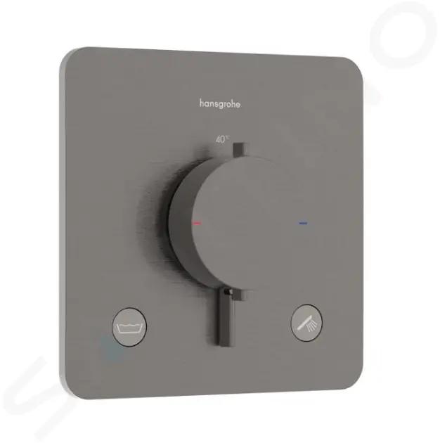 Hansgrohe Ecostat Comfort Q Termostatická batéria pod omietku, na 2 spotrebiče, kefovaný čierny chróm