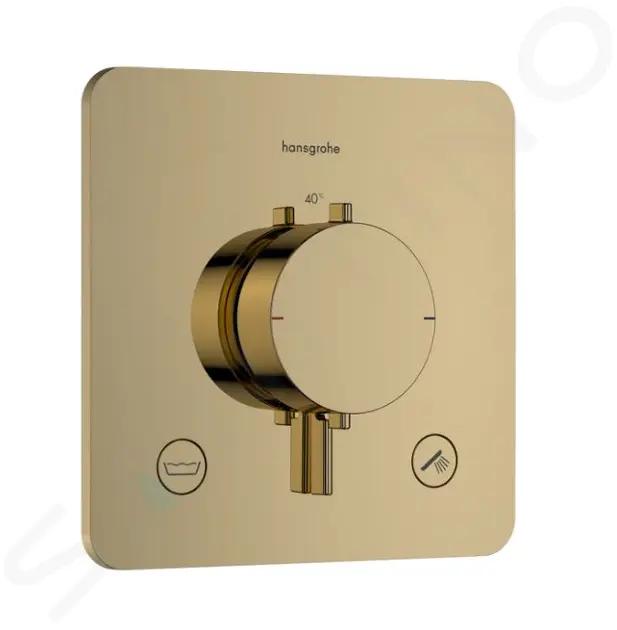 Hansgrohe Ecostat Comfort Q Termostatická batéria pod omietku, na 2 spotrebiče, leštený vzhľad zlata
