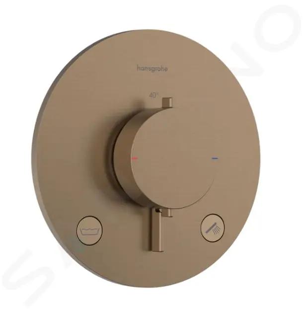 Hansgrohe Ecostat Comfort S Termostatická batéria pod omietku, na 2 spotrebiče, kefovaný bronz