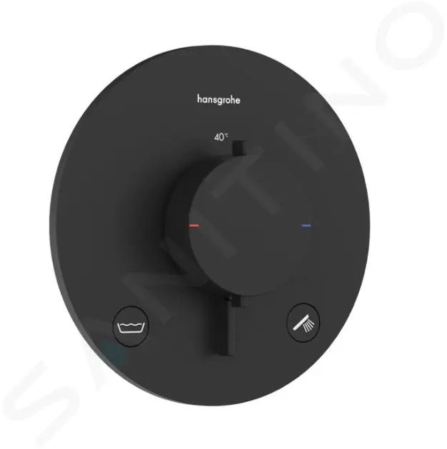 Hansgrohe Ecostat Comfort S Termostatická batéria pod omietku, na 2 spotrebiče, matná čierna
