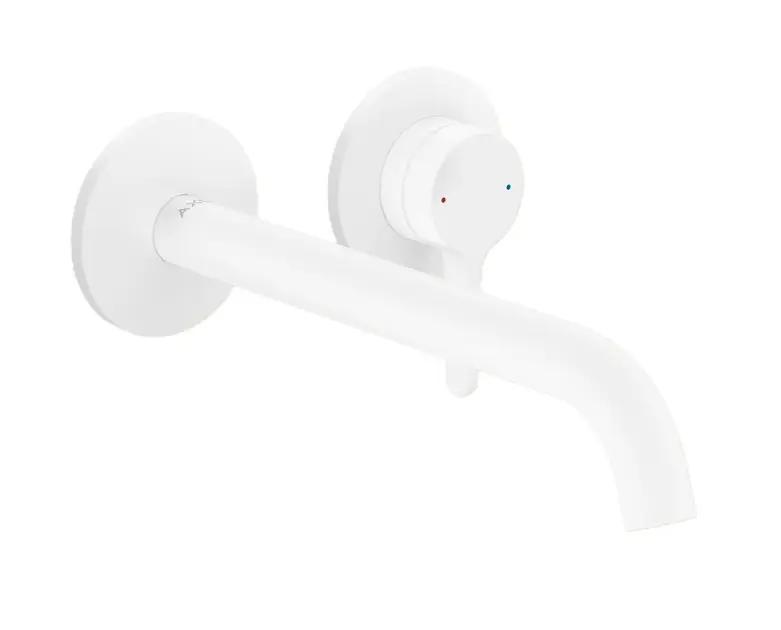 Axor One Umývadlová batéria pod omietku, s výpusťou, 2-otvorová inštalácia, EcoSmart, matná biela