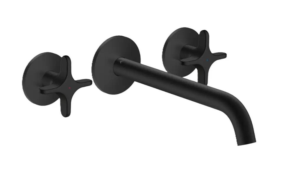 Axor One Umývadlová batéria pod omietku, s výpusťou, 3-otvorová inštalácia, EcoSmart, matná čierna