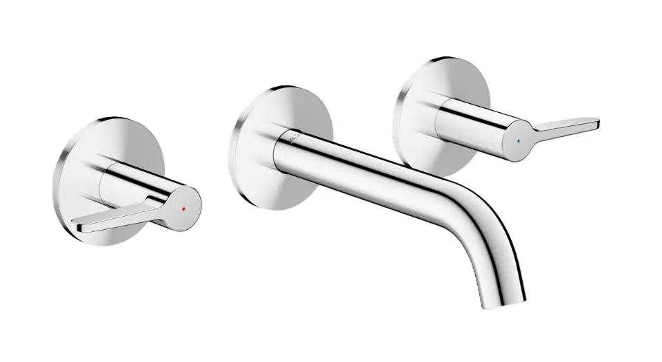 Axor One Umývadlová batéria pod omietku, s výpusťou, 3-otvorová inštalácia, EcoSmart, chróm