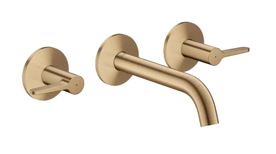 Axor One Umývadlová batéria pod omietku, s výpusťou, 3-otvorová inštalácia, EcoSmart, kefovaný bronz