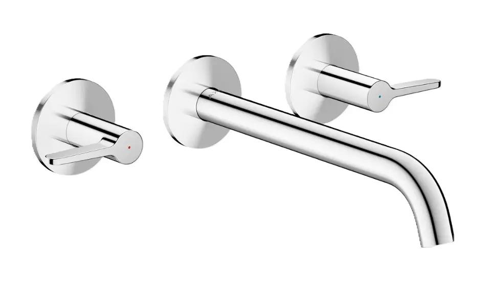 Axor One Umývadlová batéria pod omietku, s výpusťou, 3-otvorová inštalácia, EcoSmart, chróm