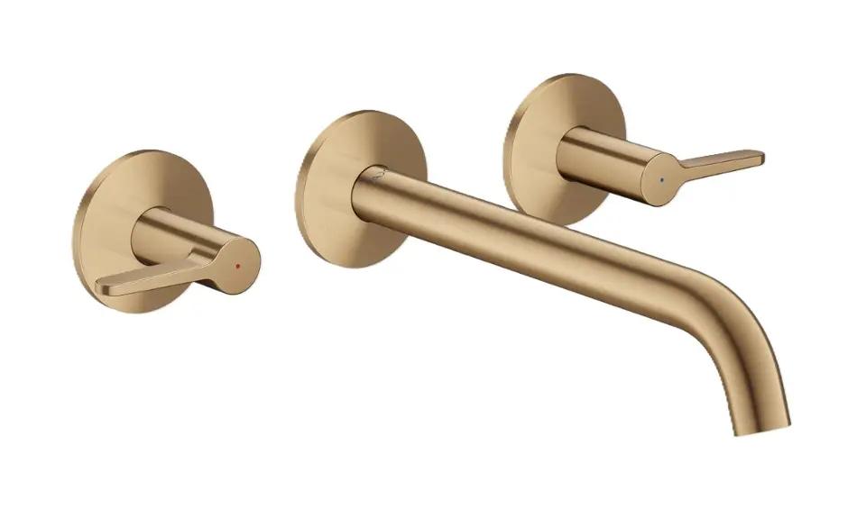 Axor One Umývadlová batéria pod omietku, s výpusťou, 3-otvorová inštalácia, EcoSmart, kefovaný bronz