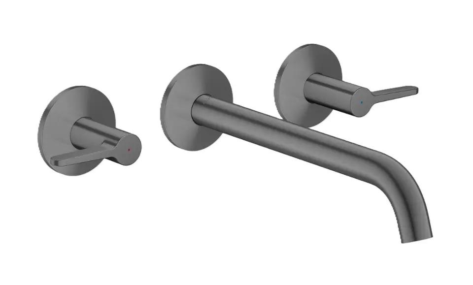 Axor One Umývadlová batéria pod omietku, s výpusťou, 3-otvorová inštalácia, EcoSmart, kefovaný čierny chróm