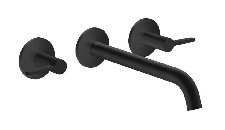 Axor One Umývadlová batéria pod omietku, s výpusťou, 3-otvorová inštalácia, EcoSmart, matná čierna