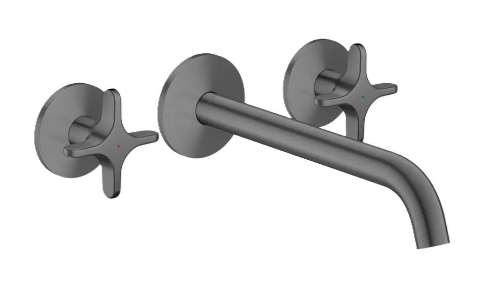 Axor One Vaňová batéria pod omietku, 3-otvorová inštalácia, kefovaný čierny chróm Axor One Vaňová batéria pod omietku, 3-otvorová inštalácia, kefovaný čierny chróm