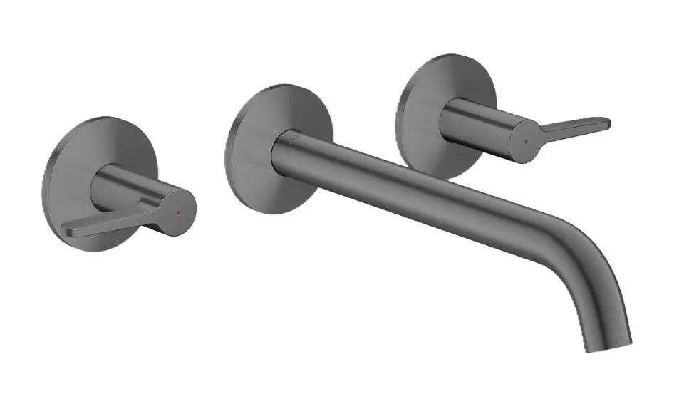 Axor One Vaňová batéria pod omietku, 3-otvorová inštalácia, kefovaný čierny chróm Axor One Vaňová batéria pod omietku, 3-otvorová inštalácia, kefovaný čierny chróm