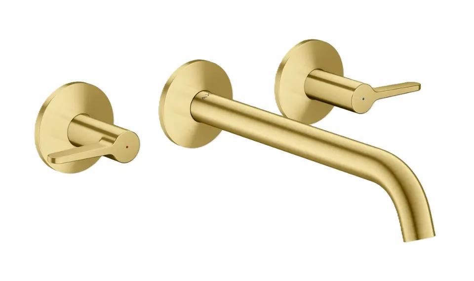 Axor One Vaňová batéria pod omietku, 3-otvorová inštalácia, kefovaná mosadz