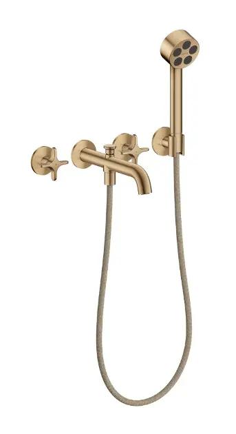 Axor One Vaňová batéria pod omietku, 4-otvorová inštalácia, s príslušenstvom, EcoSmart, kefovaný bronz