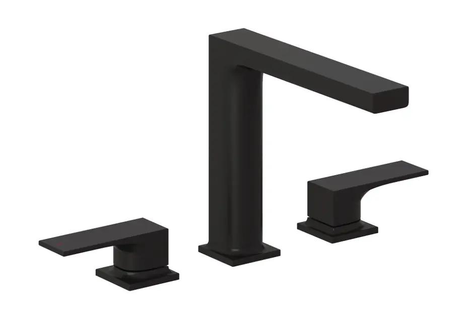 Kludi Decus Umývadlová batéria s výpusťou Push-Open, 3-otvorová inštalácia, matná čierna
