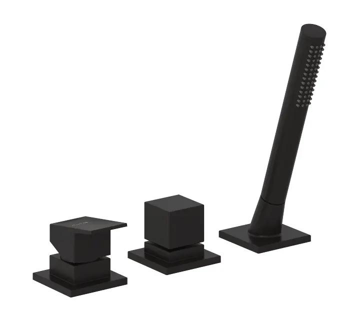 Kludi Decus Batéria na okraj vane, 3-otvorová inštalácia, matná čierna Kludi Decus Batéria na okraj vane, 3-otvorová inštalácia, matná čierna