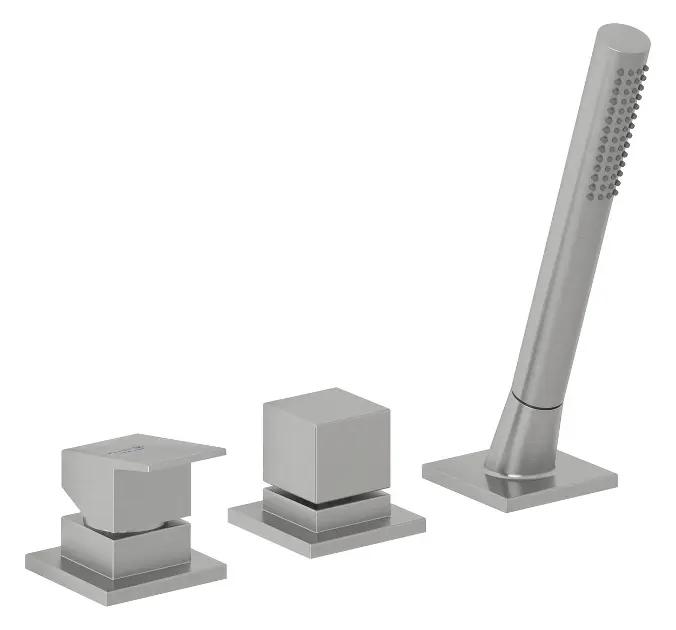 Kludi Decus Batéria na okraj vane, 3-otvorová inštalácia, kefovaný nikel