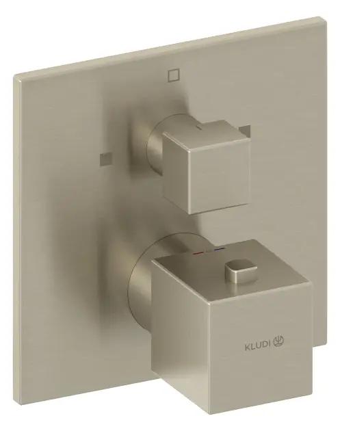 Kludi Decus Termostatická batéria pod omietku, na 2 spotrebiče, kefovaný nikel Kludi Decus Termostatická batéria pod omietku, na 2 spotrebiče, kefovaný nikel