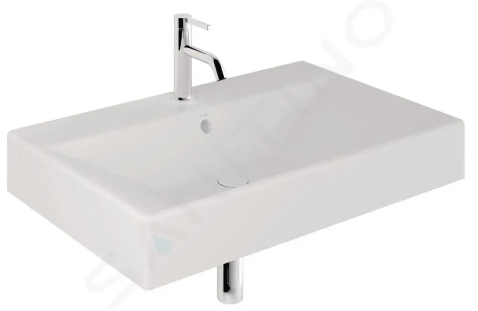 Kludi Resa Umývadlo 81x51 cm, s prepadom, s otvorom na batériu, matná biela