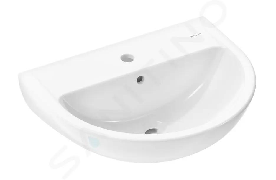 Hansgrohe GladeLake S Umývadlo, 55x45 cm, s prepadom, otvor na batériu, biela