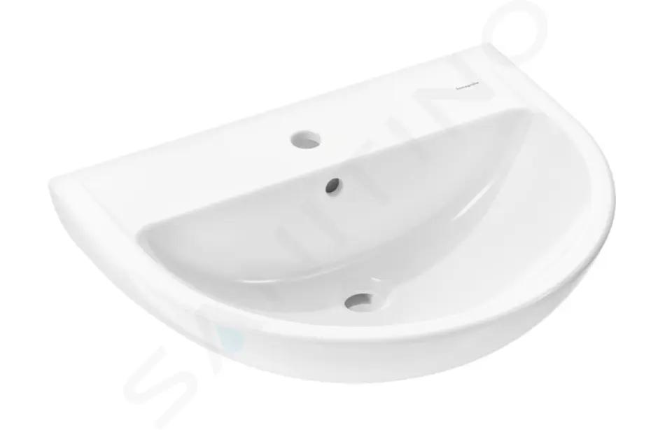 Hansgrohe GladeLake S Umývadlo, 60x49 cm, s prepadom, otvor na batériu, biela