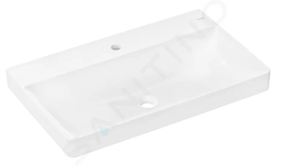 Hansgrohe Xelu Q Umývadlo, 80x48 cm, bez prepadu, otvor na batériu, biela