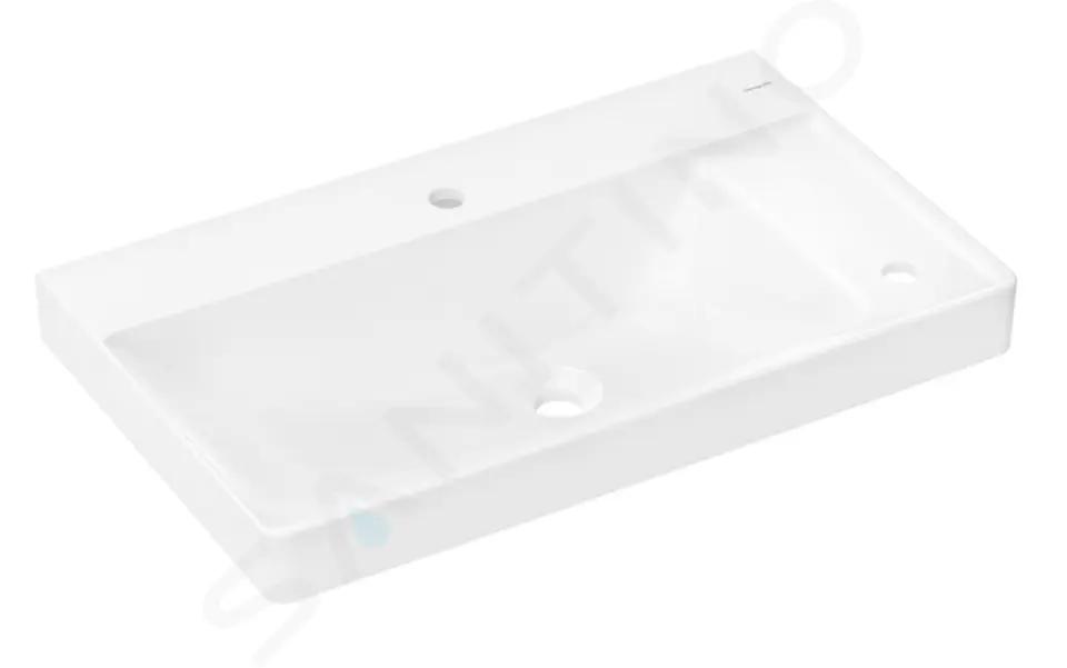 Hansgrohe Xelu Q Umývadlo, 80x48 cm, bez prepadu, otvory na batériu a ovládanie, biela