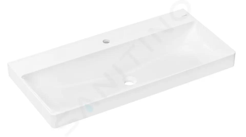 Hansgrohe Xelu Q Umývadlo, 100x48 cm, bez prepadu, otvor na batériu, biela