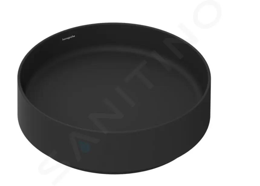Hansgrohe Xuniva Evo S Umývadlo na dosku, priemer 40 cm, bez prepadu, bez otvoru na batériu, matná čierna