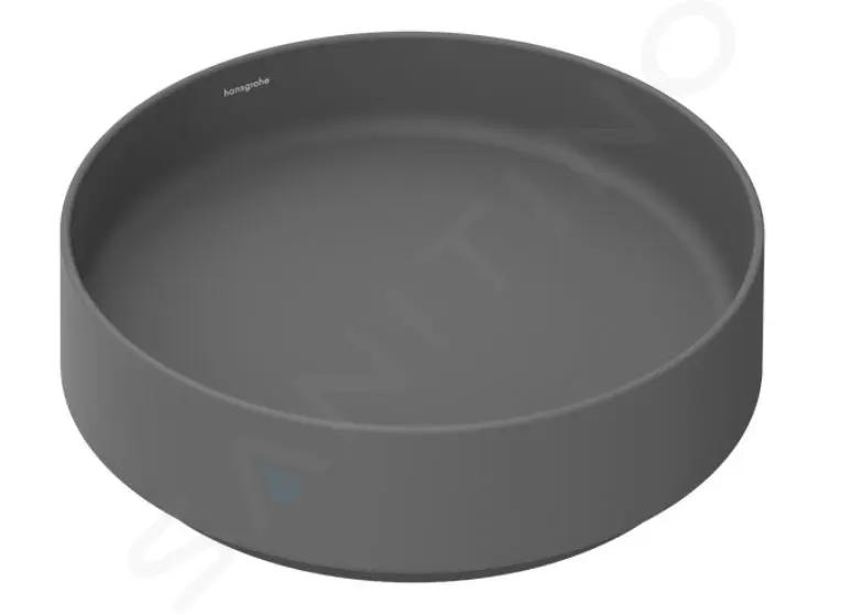 Hansgrohe Xuniva Evo S Umývadlo na dosku, priemer 40 cm, bez prepadu, bez otvoru na batériu, matná sivá