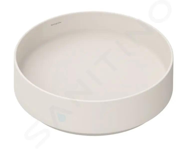 Hansgrohe Xuniva Evo S Umývadlo na dosku, priemer 40 cm, bez prepadu, bez otvoru na batériu, matná béžová