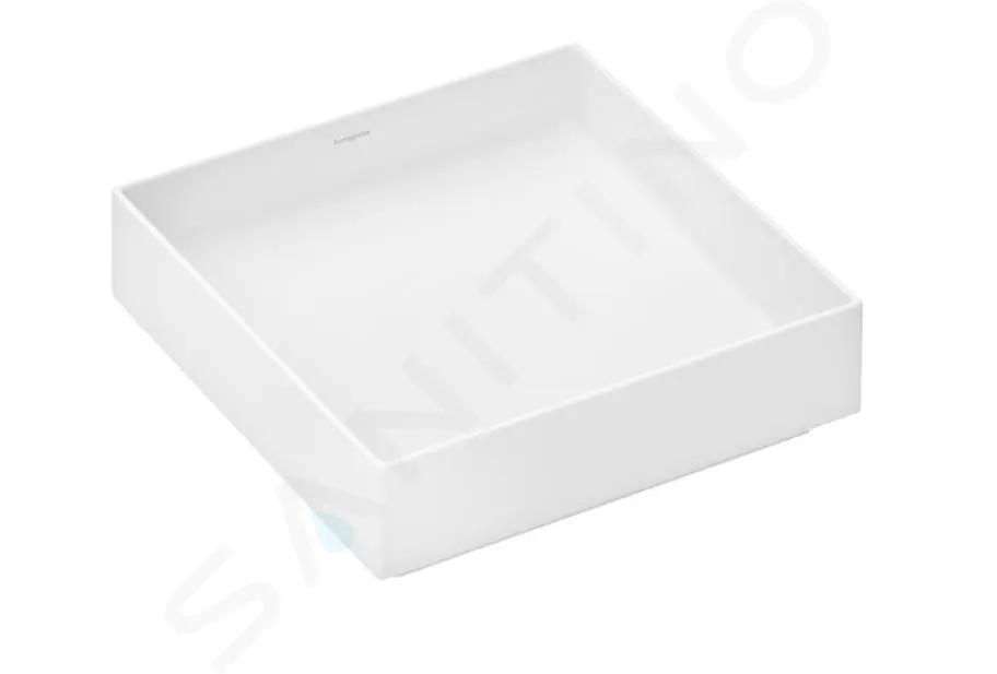 Hansgrohe Xuniva Evo E Umývadlo na dosku, 40x40 cm, bez prepadu, bez otvoru na batériu, matná biela