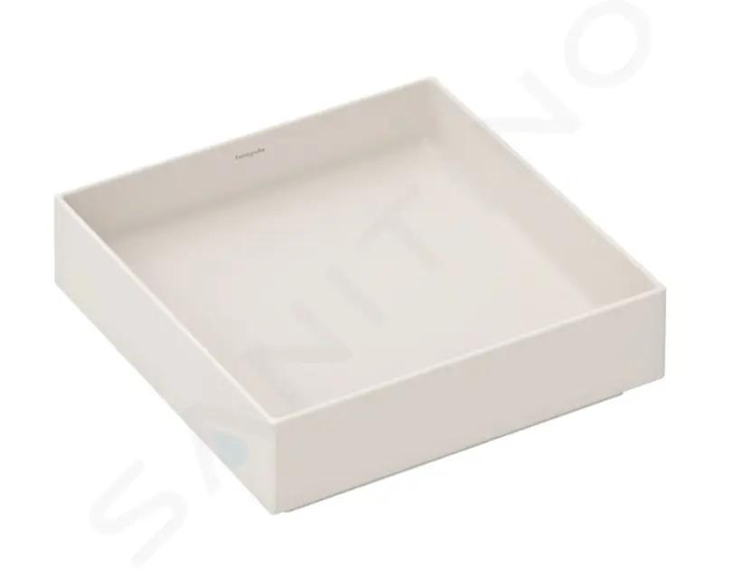 Hansgrohe Xuniva Evo E Umývadlo na dosku, 40x40 cm, bez prepadu, bez otvoru na batériu, matná béžová